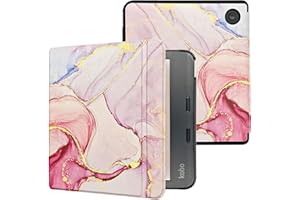 Caweet Étui pour Tolino Vision Colour 2024 et Kobo Libra Colour (Modèle: N428), Couverture Ultra Mince avec Auto Sleep/Wake, Marbre Rêveur