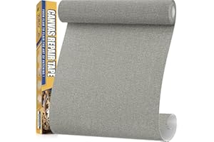 XROAM Tessuto Adesivo per Stoffa, 40 x 160 cm, Stoffa Adesiva per Tessuti, Esterno Impermeabile Patch Tessuto Adesivo per Copri Barche, Divani, Tende da Campeggio Nastro Adesivo per Stoffa Grigio Chiaro