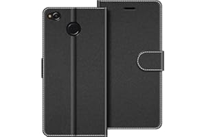 COODIO Funda para Xiaomi Redmi 4X, Magnético Funda con Tapa para Xiaomi Redmi 4X, Negro