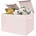 GRANNY SAYS Pink Storage Box, Pack of 1 Large Toy Box Storage for Girls, Kids Storage Boxes Pink Storage Boxes with Lids, Chest Toy Basket Storage Big Box for Kids Bedroom Storage Barbie Toys Bedding