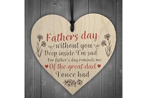 RED OCEAN Great Dad Miss You Home Grave Garden Memorial Wooden Heart In Memory Fathers Day Plaque Gifts