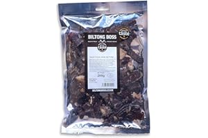 Biltong Boss Traditional Boss Beef, Premium Authentic Beef, High Protein Ready To Eat Healthy Snack, Suitable For Gluten-Free, Paleo, Keto, Atkins Diets & Post-Workout, Low Sugar & Carbohydrates, 200g