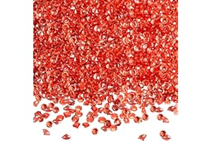 TOAOB THE ONE AND ONLY BABY TOAOB 5000 Pezzi Cristalli Decorativi Dispersione 3 mm Rosso Diamante Acrilico Coriandoli per Vasi Riempitivi Matrimonio Feste Compleanni Artigianato Decorazioni Tavoli