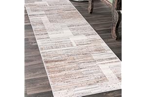 ‎MAZOVIA Mazovia Teppich Läufer Flur - Modern Teppichläufer – Kurzflor, Weich - für Vorzimmer Eingangsbereich Schlafzimmer Küche Korridor - Abstrakt Muster - 100 cm Breite Beige 100 x 250 cm