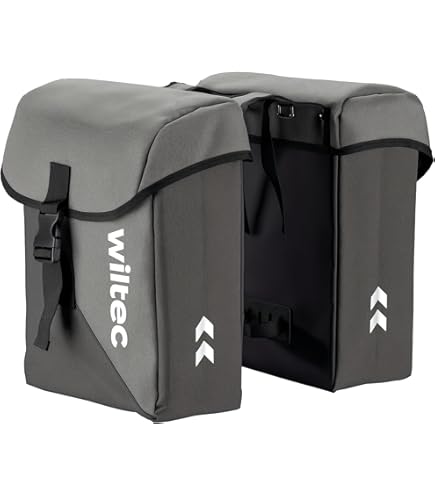 Sacoche Wiltec 25L Noire Imperméable Pour Porte-bagages Arrière Vélo - 65477