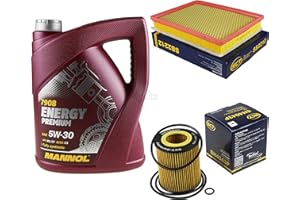 DIEDERICHS Filter Set Inspektionspaket 5 Liter MANNOL Motoröl Energy Premium 5W-30 API SN/CF SCT Germany Luftfilter Ölfilter