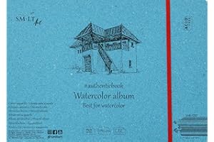 SM.LT SM-LT Carnet- Aquarelle - grain fin - 24,5x17,6cm - 12 feuilles - 280 gsm 5AB-12ST