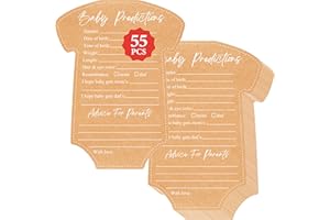 Gethelud 55PCS Baby Prediction Cards, Double Sided Advice Cards for Baby Shower, Unisex, 5.3 x 7 inches, 55 Count