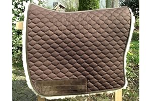 Förster-Fellnest Schöne Lammfelldecke - Satteldecke - Schabracke, inspiriert vom Barock-Sattel Espaniola - komplett echt Lammfell