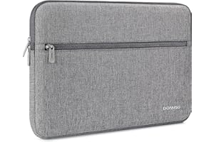 DOMISO Funda Protectora para Portátil de 15,6-16 Pulgadas Bolsa Antisp Salpicaduras Compatible con MacBook Pro 16" M4/M3/M2, DELL XPS 16, HP Envy 15, Lenovo IdeaPad 5 / Flex 5, Gris