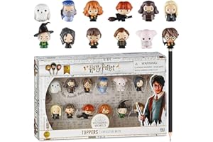 P.M.I. PMI Harry Potter Pencil Toppers, Gifts, Toys, Collectibles – Harry Potter Figures for Writing, Party Decor – with Harry Potter Famous Characters and More, 2.4 in., Soft PVC (Deluxe - A)