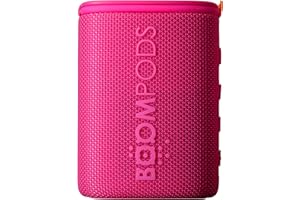 Boompods Beachboom Wasserdichter Bluetooth-Lautsprecher - Tragbarer IPX7 Mini Musikboxen mit 5 Stunden Akkulaufzeit, Selfie-AuslöSer & umweltfreundlichem Design, für Outdoor/Reisen/Dusche, Rosa