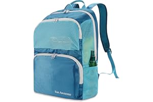 Sun Awesome Mochila de natación para piscina, playa, mochila con ventanas de malla para hombres, mujeres, niños, nadadores, equipo de buceo