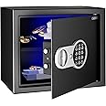 Lifelong 34 L Carbon Steel Digital Safe Locker Box For Home & Office | Inbuilt LED Light | Essential Smart Home Locker for Gold, Jewellery, Cash | Tijori Box, Wardrobe Compatible, 1 Yr Warranty, Black