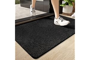 COLOR&GEOMETRY Color G Wycieraczka, mata pochłaniająca brud, antypoślizgowa, chłonna wycieraczka do użytku wewnątrz, nadaje się do prania w pralce, do domu, dla zwierząt domowych, 80 x 120 cm, czarna