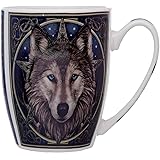 Puckator Lisa Parker Wolf Head Porcelain Mug - Funny Home Accessories - Cute Gifts for Girlfriend - Large Mugs for Men Women 