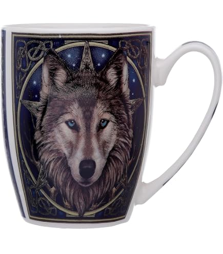 Tazza Puckator A Forma Di Testa Di Lupo, In Ceramica, Bianco/nero, Originale E Divertente - 3