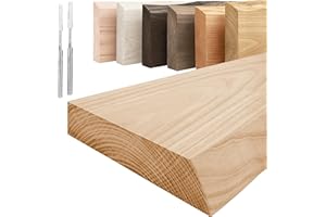 LAMO Manufaktur mensola in legno con bordo naturale, mensola sospesa modello Invisible, Naturale 90cm, LW-01-A-002-90W