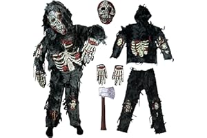 Spooktacular Creations Zombie-Deluxe-Kostüm für Kinder mit blutiger Axt