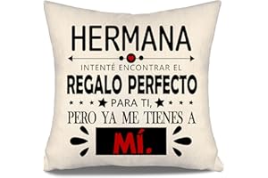 Aosumin Fundas de Cojín para Hermana o Hermano - Divertido Regalo de Cumpleaños para Mejores Hermanas