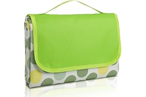 Meng Jiaran Picnic Blanket Waterproof 200 X 200cm Large Beach Blanket Foldable Picnic Mat With Carry Handle Outdoor Carpet For Beach Park Camping Hiking Family Playground