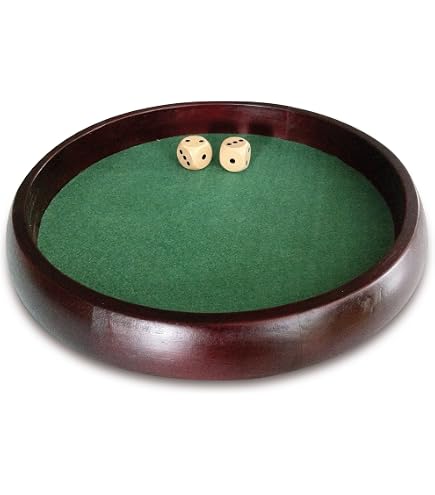 Tour De Dés GICO Piste De Jeu De Dés – Grande Planche Ronde En Bois Diamètre 30 Cm – Jeu Familial