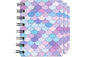 Toyseum 12 x Mini Mermaid Notebooks for Girls Party Bags, A7 Pocket Size, 160 Pages, Mermaid Themed Small Gifts & Stationery Favours, Cute Notepads for Children & Adults, Set of 12