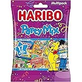 Haribo Party Mix, 17 Mini Bustine, Caramelle Gommose, Gusto Frutta, Ideali per una Festa di Compleanno - 740gr