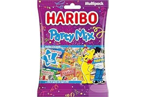 Haribo Party Mix, 17 Mini Bustine, Caramelle Gommose, Gusto Frutta, Ideali per una Festa di Compleanno - 740gr