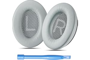 AHG Accessory House Global qc Replacement Ear Pads Cushions Compatible with Bose QuietComfort 35 II / QC35, QCSE, QCSC and QC45 wireless Headphones (Grey) - Premium Material | Extra Thick | Durable