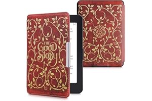 kwmobile Etui z klapką kompatybilne z Amazon Kindle Paperwhite - etui eReader (do modeli do 2017) - okładka książkowa Good Story żółto-pomarańczowo-czerwona