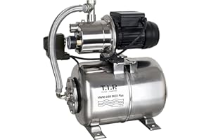T.I.P. Pompe à Eau Domestique - 4400 l/h, Inox, 1000W, 4,5 bar - Idéale pour Jardin et Puits - Résistante et Durable