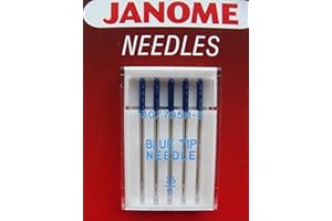 Janome Sewing Machine Blue Tip Embroidery Needles, Size 75/11