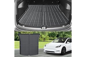 ECOZEN Tapis de coffre en TPE pour Tesla Model Y 2021-2024 Original Scan 3D Tapis Caoutchouc, 3 Couches Caoutchouc antidérapant imperméable, Bord Haut, Toutes Saisons Bac de coffre Model Y Accessoires