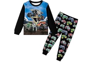 Brigcalki Boys Long Sleeve Pyjamas Toddler Kids 2 Piece Pjs Set Winter Sleepwear Outfits 3-8 Years…