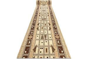 rugsx Alfombra de Pasillo BCF DZETA Beige 70x320 cm