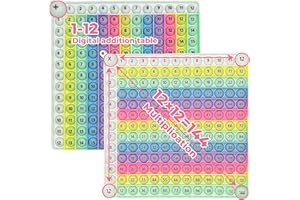Briocht Times Tables and Addition Maths Toy, Multiplication Tables for Kids, Times Tables Game, Times Table Pop 12x12 and 12+12 Relief Toys, Maths Fidget Toys Stress and Anxiety
