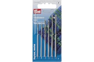 Prym 124662 Aiguilles à repriser Courtes, No. 5/0-1/0, Assorties, Silver