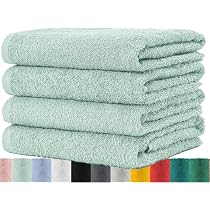 10 Serviettes Invités BaSaTex 30x50cm - Coton Doux Öko-Tex Avec Boucle Turquoise