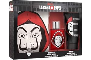 AIR-VAL INTERNATIONAL NETFLIX Haus des Geldes Coffret cadeau, eau de toilette 100 ml + gel douche 150 ml + sac de transport, parfum inspiré CK One, idée cadeau pour les fans de série
