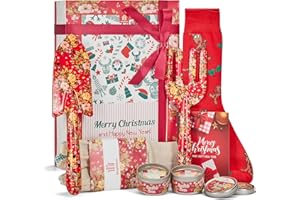 THEGIFTBOX Christmas Gift Set for Women – Trowel, Gloves, Candle, Socks & Card