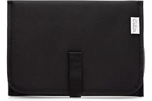 Comfy Cubs para cambiar pañales portátil cojín, bolsa de pañales, la estación mat viaje sólido negro compacto