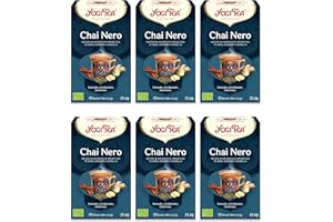 Yogi Tea Chai Nero Bio - Infuso Ayurvedico - Miscela di tè Nero, Zenzero, Cannella - Confezione da 6x17 bustine (102 bustine in totale)