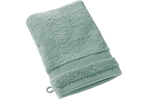 SCHÖNER WOHNEN KOLLEKTION SCHÖNER WOHNEN Guanto da bagno in spugna - Verde - 16x21cm - Lavetta Viso - salvietta in 100% cotone - molto assorbente - Oeko-Tex - 500g/m2 - Hotel e B&B - qualità di lusso