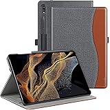 ZtotopCases Hülle für Samsung Galaxy Tab S8 Ultra 14.6 Zoll 2022 (SM-X900/X906),Premium PU Leder Business Stand Folio Cover m