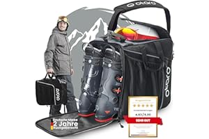 ‎OTARO Otaro Skischuhtasche mit Helmfach | Skitasche für Skischuhe, Helm & Zubehör | > 60.000 begeisterte Kunden | Ski Boot Bag wasserfest, robuste Zipper - Skitasche Skischuhtasche Set - Schlittschuhtasche