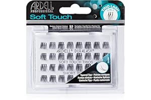 Forever Living Ardell Duralash Soft Touch Trios Short | Pestañas Postizas Con Nudo Cortas | Pestañas Trio - 32 Unidades - Color Negro | Las pestañas Soft Touch con punta cónica y son ultra ligeras.