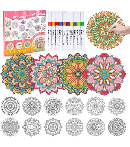 Kit Vitrail Papillon Baker Ross - Pack De 6 - Artisanat Enfant 5+ - Déco Fenêtre Effet Vitrail