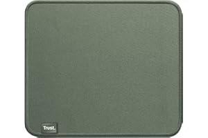 Trust Podkładka pod mysz Boye, zrównoważona konstrukcja, materiały z recyklingu, 250 x 210 x 3 mm, szyta krawędź, można prać w pralce, podkładka pod mysz biurową-zielona