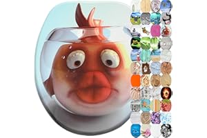 SANILO Toilet Seat | Wide Choice of Beautiful Toilet Seats | Stable Hinges | Easy to Mount | (Goldfish)